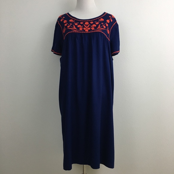 Old Navy Dresses & Skirts - Old Navy | Red Embroidered Navy Dress